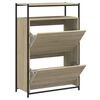 vidaXL Scarpiera Rovere Sonoma 75x34x112 cm in Legno Multistrato
