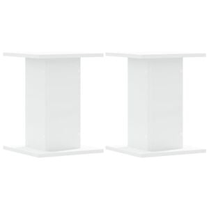 vidaXL Supporti per Piante 2 pz Bianchi 30x30x40cm Legno Multistrato