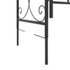 vidaXL Arco da Giardino con Cancello Nero 108x45x235 cm Acciaio