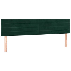 vidaXL Testiere 2 pz Verde Scuro 100x5x78/88 cm in Velluto