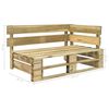 vidaXL Divano Angolare da Giardino Pallet Legno Pino Impregnato Verde