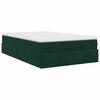 vidaXL Pouf Letto con Materasso Verde Scuro 120x190 cm Velluto