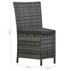 vidaXL Set da Pranzo per Esterni 7 pz con Cuscini in Polyrattan Grigio