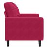 vidaXL Poltrona Rosso Vino 60 cm Velluto
