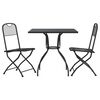 vidaXL Set da Pranzo da Giardino 3pz Antracite in Rete Metallica
