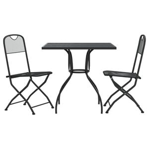 vidaXL Set da Pranzo da Giardino 3pz Antracite in Rete Metallica