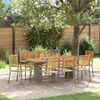 vidaXL Set da Pranzo per Giardino 9 pcs Grigio e Marrone polyrattan