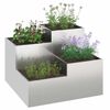 vidaXL Vaso da giardino Argento 80 x 80 x 60 cm Acciaio inossidabile