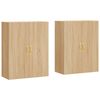 vidaXL Mobili a Parete 2 pz Rovere Sonoma 69,5x34x90 cm