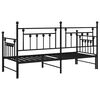 vidaXL Struttura per letto di giorno Nero 75 x 190 cm Acciaio