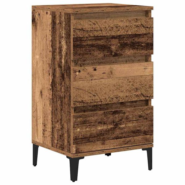 vidaXL Armadio da Notte con cassetto Legno vecchio 45 x 35 x 44 cm