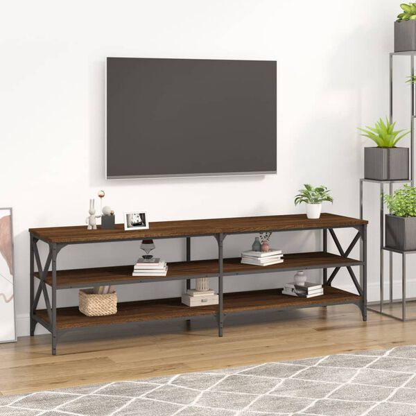 vidaXL Mobile Porta TV Rovere Marrone 160x40x50 cm Legno Multistrato