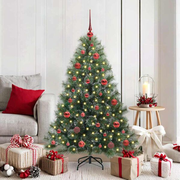 vidaXL Albero di Natale artificiale con 150 LED Verde 150 cm PE e PVC