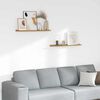 vidaXL Scaffale da parete 2 pcs Beige 80 x 9 x 3 cm Legno multistrato