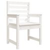 vidaXL Sedie da Giardino 2pz Bianche 60x48x91cm Legno Massello di Pino
