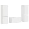 vidaXL Set mobile TV 5 pz Bianco Lucido Legno ingegnerizzato