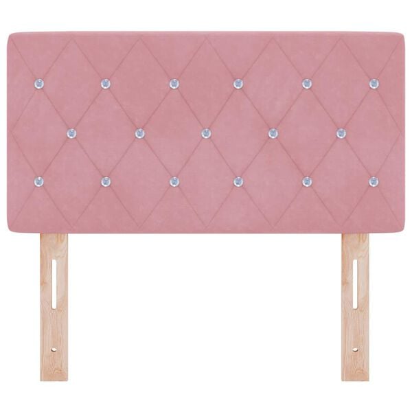 vidaXL Testiera Rosa 80 cm Velluto