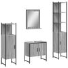 vidaXL Set Mobili da Bagno 4 pz Grigio Sonoma in Legno Multistrato