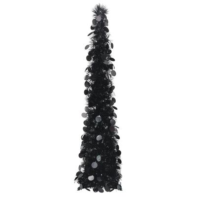 vidaXL Albero di Natale Artificiale Apribile Nero 120 cm PET