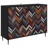 vidaXL Credenza OMMEN Rovere Nero 102 x 33 x 76 cm