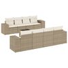 vidaXL Set Divano da Giardino 9 pz con Cuscini Beige in Polyrattan
