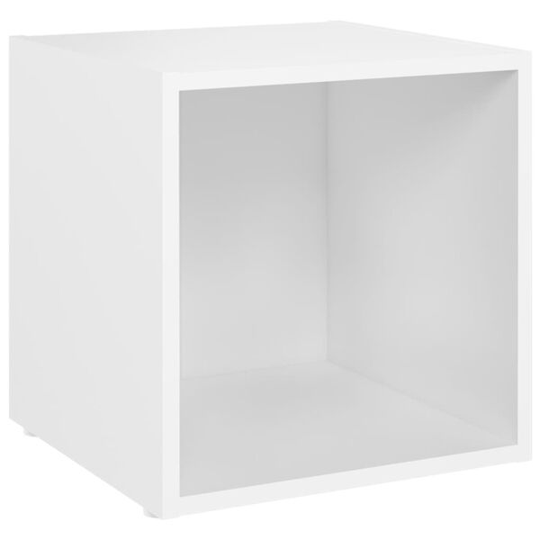 vidaXL Mobili Porta TV 2 pz Bianco 37x35x37 cm in Legno Multistrato