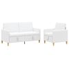 vidaXL Set di Divani con Storage 2 pcs Bianco Poliestere