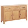 vidaXL Credenza Marrone 112 x 33.5 x 70 cm Legno di quercia massiccio