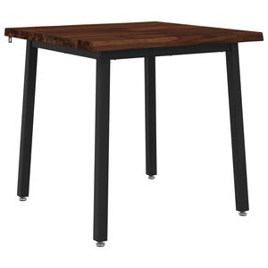 vidaXL 60 x 55 x 75 cm Legno di Acacia Massello Marrone scuro e Nero