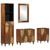 vidaXL Set di Armadi da Bagno con cassetto 4 pcs Marrone miele
