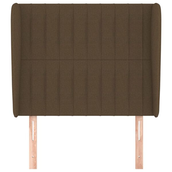vidaXL Testiera ad Orecchio Marrone Scuro 103x23x118/128 cm in Tessuto