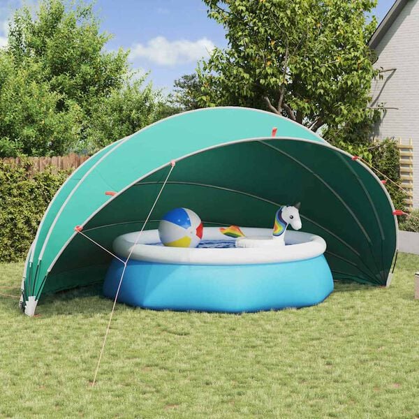 vidaXL Dome Piscina Verde 592 x 590 x 275 cm