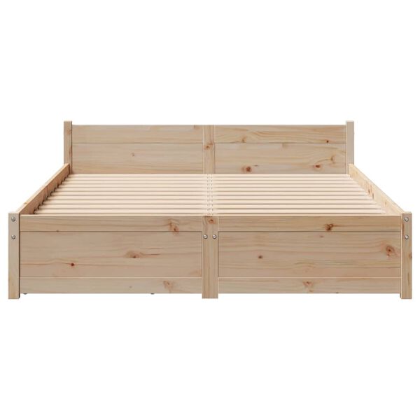 vidaXL Letto senza Materasso 140x190 cm in Legno Massello di Pino