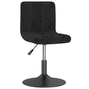 vidaXL Sgabello da Bar Girevole Nero in Velluto