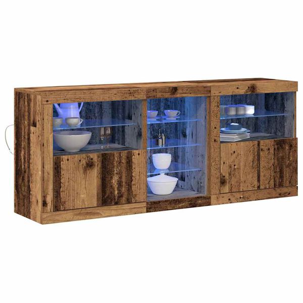 vidaXL Madia LED Legno vecchio 162 x 37 x 67 cm Legno multistrato