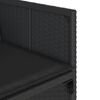vidaXL Set da Pranzo da Giardino 11 pz con Cuscini in Polyrattan Nero