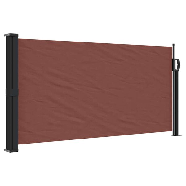 vidaXL Tenda da Sole Laterale Retrattile Marrone 100x500 cm