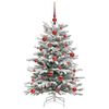 vidaXL Albero di Natale Artificiale con Rami Pieghevoli Bianco 120 cm