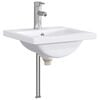 vidaXL Lavabo da bagno Cromato 42 x 40 x 16,5 cm Metallo