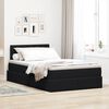 vidaXL Letto con Contenitore con materasso Nero 120 x 200 cm Velluto