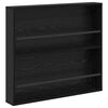 vidaXL Scaffale per riviste 2 pcs Rovere Nero 80 x 12 x 70 cm