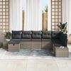 vidaXL Set Divano da Giardino con cuscino 8 pcs Grigio polyrattan