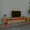 vidaXL Mobile Porta TV con Luci LED Rovere Sonoma 215x36,5x40 cm