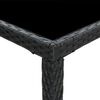vidaXL Set Bar da Giardino 7 pz con Cuscini in Polyrattan Nero