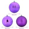 vidaXL Set di palline di Natale XXL 4 pcs Lill&agrave; Plastica
