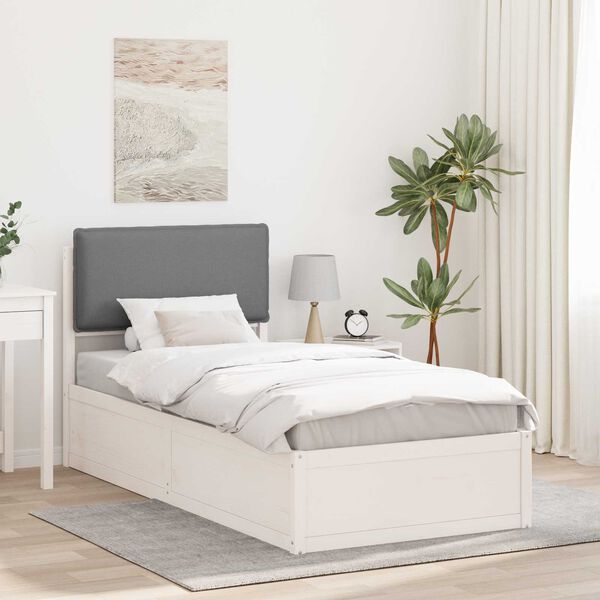 vidaXL Letto con Testiera Rivestita Grigio chiaro 100 x 200 cm
