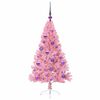 vidaXL Albero di Natale artificiale con luci integrate Rosa 120 cm PVC
