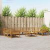 vidaXL Set di divani da esterno 10 pcs Naturale