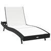 vidaXL Lettino da sole Nero e Bianco 197 x 70 x 82 cm polyrattan