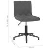 vidaXL Sedia da Ufficio Girevole Grigio Scuro in Velluto